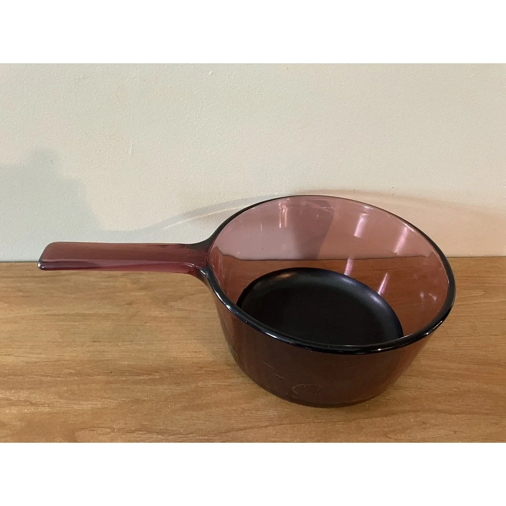 Vision Pyrex Corning Cranberry Cookware 1.5L Nonstick SAUCE PAN POT With Lid
